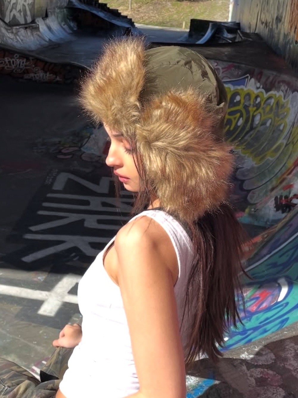 Olive Faux Fur Trapper Hat